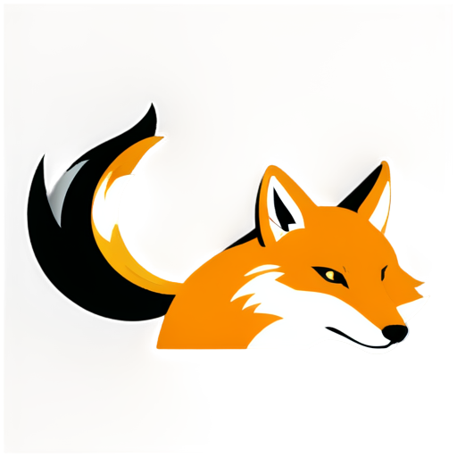 Basketball team logo "Orion" , fox, team name below - icon | sticker