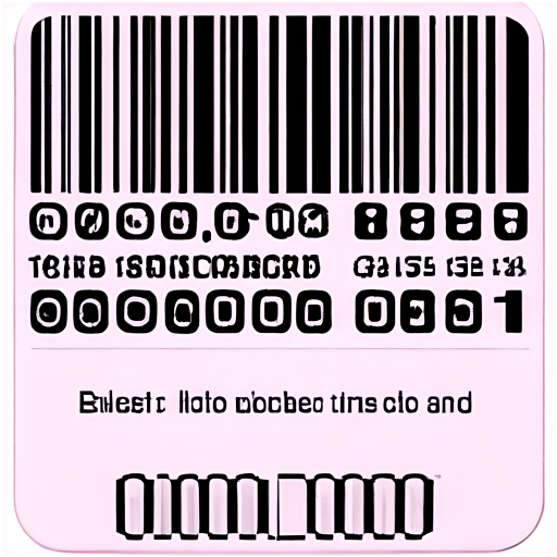 a label with a code128 barcode and text at an angle - icon | sticker