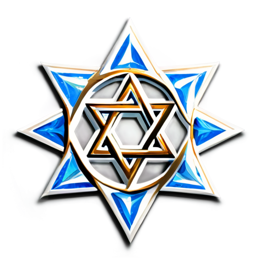 92/5 000 Characters Translate Star of David with a diamond in the center and laurel leaves on the sides. Below the logo, there is an inscription:"Team 4" - icon | sticker