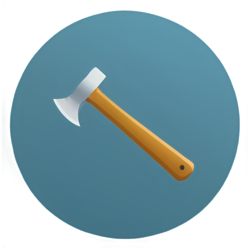 Hammer and a axe - icon | sticker