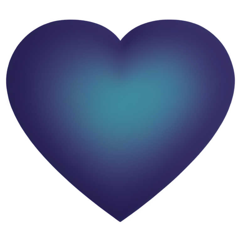 big violet bright heart with turquoise background - icon | sticker