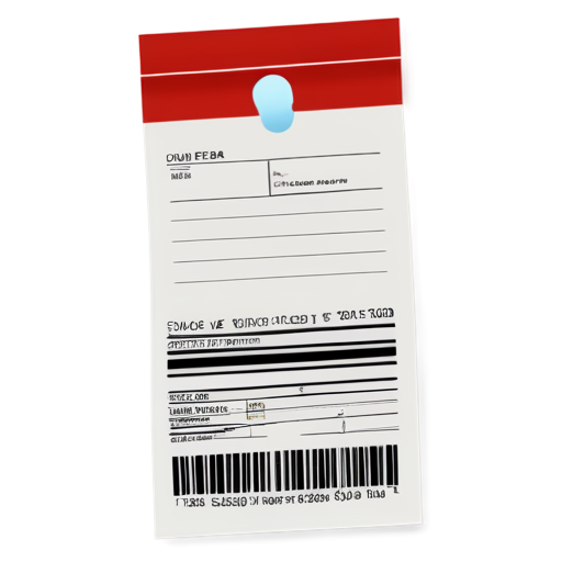 curled shopping blank receipt on a transparent background - icon | sticker