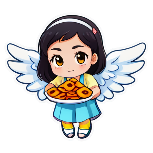 Chav amai wing baked with crispy slices of hamnya. - icon | sticker