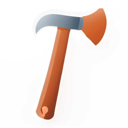 Hammer and a axe - icon | sticker