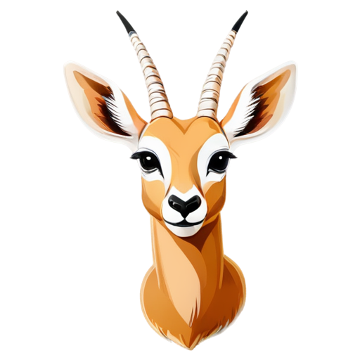 Wild gazelle head - icon | sticker