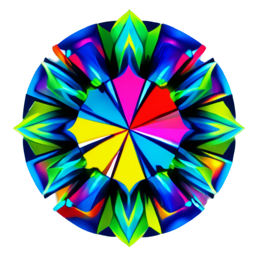 "A vibrant and colorful logo for 'Kaleidoscope of Facts'. The design should feature a kaleidoscope pattern with abstract geometric shapes and bright colors. It should represent discovery and knowledge, with the channel name in a modern, clean font." - icon | sticker