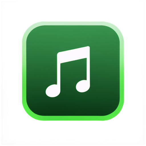 icon for A music app named KzMusic with an icon similar to the ones I sent. Aim to incorporate the letters 'KZ' into the design, using elements from both icons and black and green tones. - icon | sticker