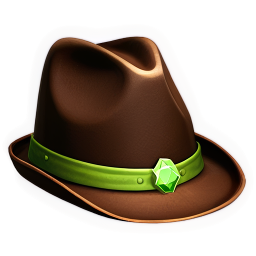 brown Cowboy hat on top of sims 4 plumbob - icon | sticker