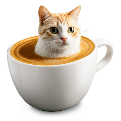 cat cappucino - icon | sticker