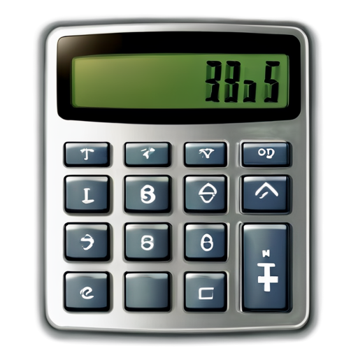 A calculator with a crown or a budget sheet with a checkmark - icon | sticker