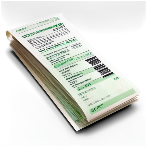 printing a receipt on transparent backgorund - icon | sticker