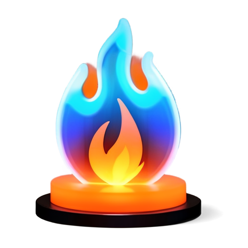 A sleek and modern design in the form of the “Dispater” lettering with a futuristic and high-tech aesthetic. The “Dispater” is illuminated with neon blue and white glowing lights, surrounded by dynamic fire effects with bright orange and red flames. The background should be transparent, emphasizing the glowing “Dispater” and the fire. The overall design should be minimalist, visually striking, and convey a sense of advanced technology and energy. - icon | sticker