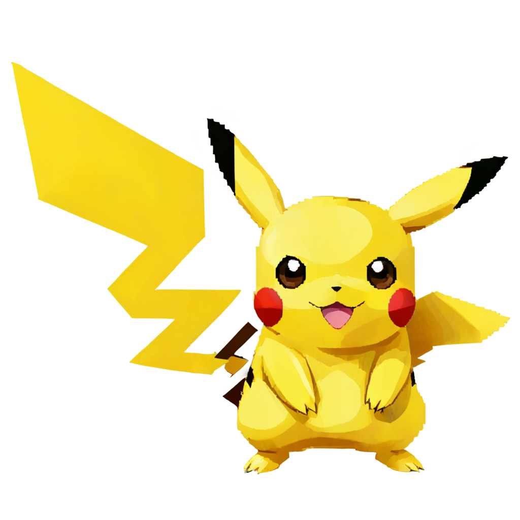 pokemon Pikachu, in pixel style - icon | sticker