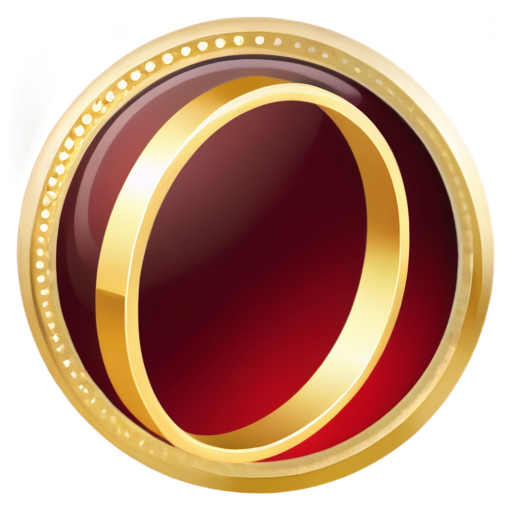 create me icon gold circle ring and red in background - icon | sticker