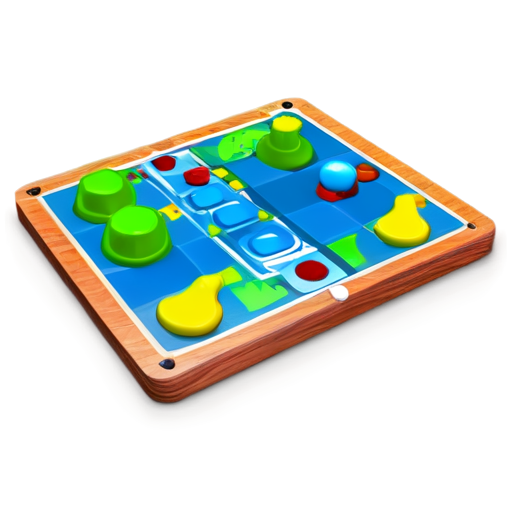 Create a 3D game logo named "Fun ludo", it should have ludo board within - icon | sticker