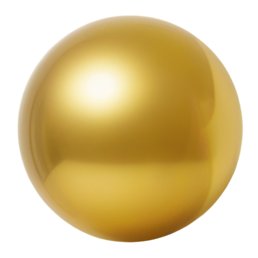 all shades of gold on a sphere without glare - icon | sticker