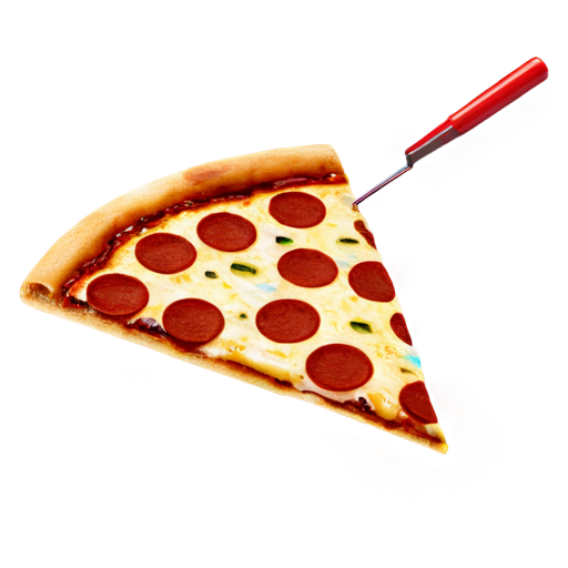 a pizza slice as an pin marker map layout - icon | sticker