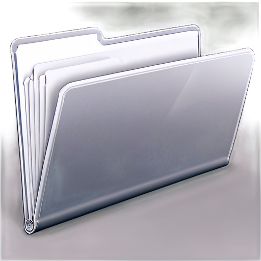 thick silver folder with papers. the inscription on the folder is "Case". sheets should stick out of the folder. the background is transparent. the image should take up 50% of the picture. - icon | sticker