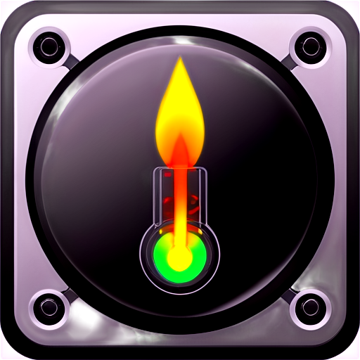 Generate an app icon for a gas safety monitoring platform based on IoT technology, designed to monitor leaks in household and underground gas pipelines. - icon | sticker