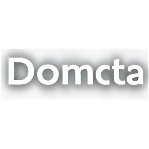 Generate icon with the phrase "DOM QA". Both words in different colors - icon | sticker