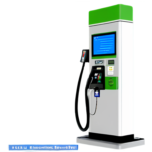 fuel station with self-service terminal with label IBTS - icon | sticker