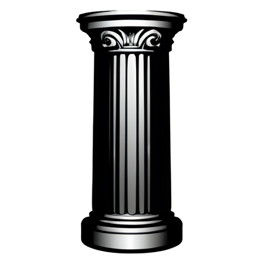 Greek column inside round icon - icon | sticker