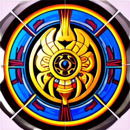 A simple round logo for a website about the slot game Aztec's Claw. The background around the logo should be white, no shadows - icon | sticker