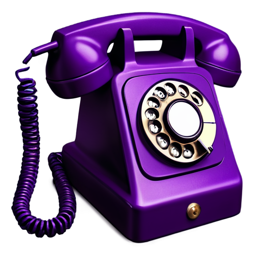 Dark purple Old phone - icon | sticker