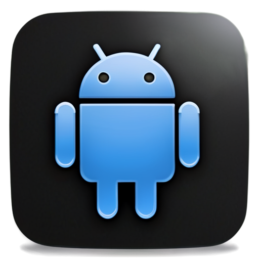 The icon should have a clean, modern style, without cartoonish elements. Include: Android icon - icon | sticker