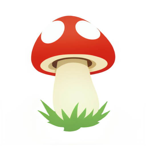 mushroom concise cute - icon | sticker