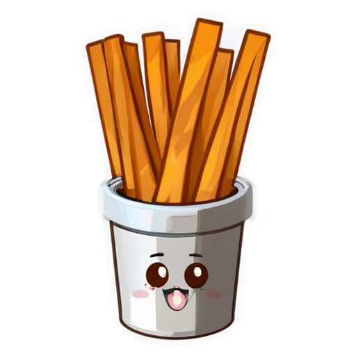 yAm-vegetable sticks fried in am butter and sprinkled with yam-spices. - icon | sticker