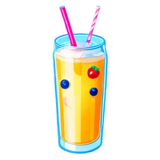 Yam-fruit based ice-cold drink with frozen yam berries. - icon | sticker