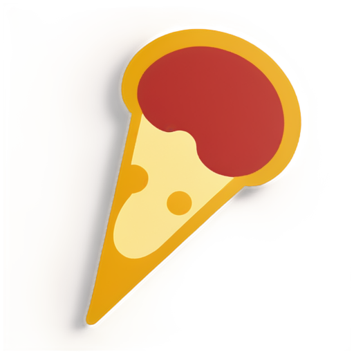 a pin map marker with a layout of a pizza - icon | sticker