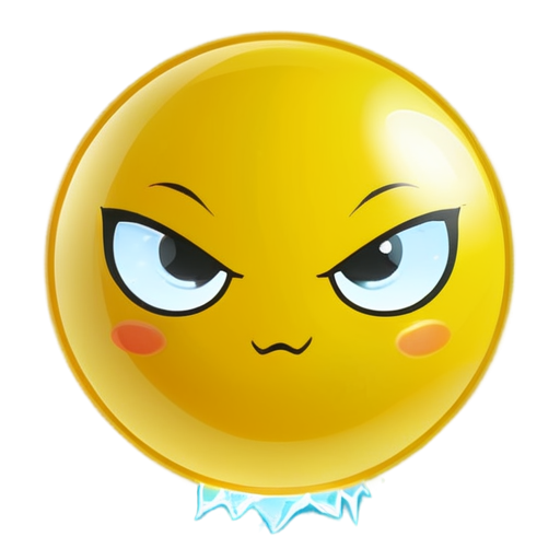 faceless yellow electric ball with flashes - icon | sticker