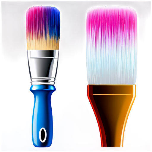 Create a gradient colorful paintbrush icon - icon | sticker