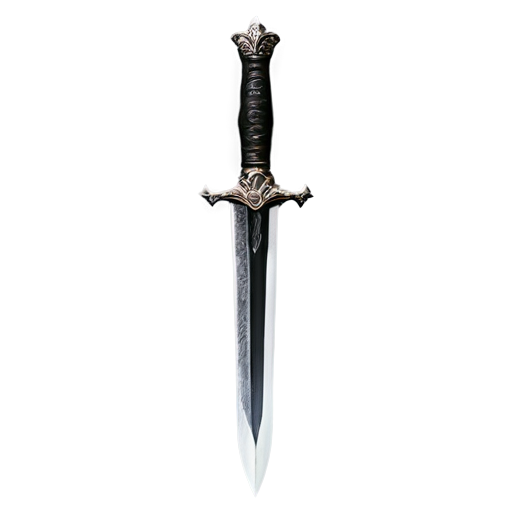 Medieval reach black narrow dagger - icon | sticker