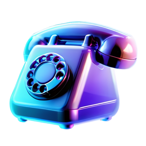 Dark purple Old Telephone - icon | sticker