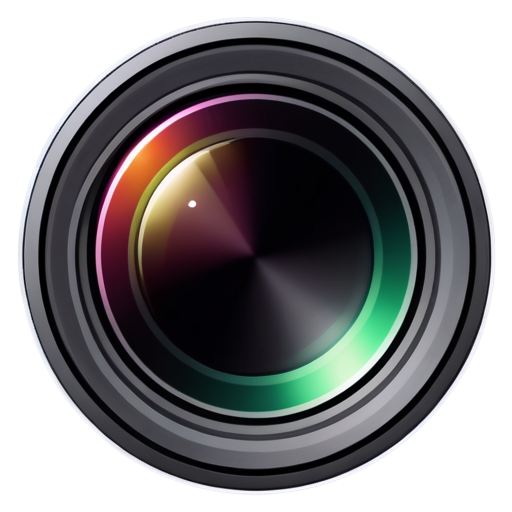 camera zoom round icon - icon | sticker