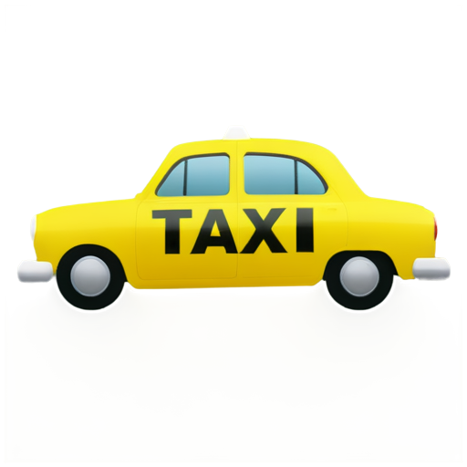 taxi 3d retro - icon | sticker