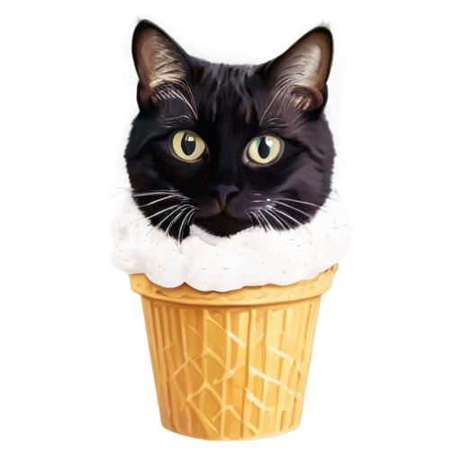 cat icecream - icon | sticker