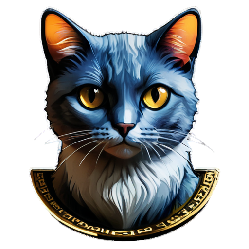 Gaming crypto coin cat - icon | sticker