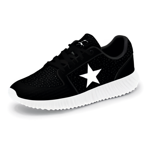 - The color black is predominantly - there should be some minimalistic sneaker pattern and the name of the store “Lonely Star” on the picture - icon | sticker