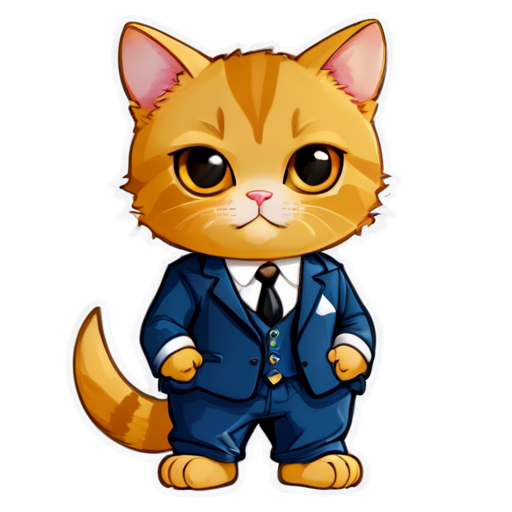 gangster cat - icon | sticker