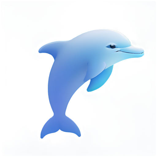 Dolphin icon, gradient color, - icon | sticker