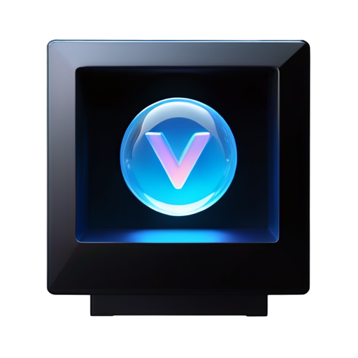 a "V" stands for vortex hosting - icon | sticker