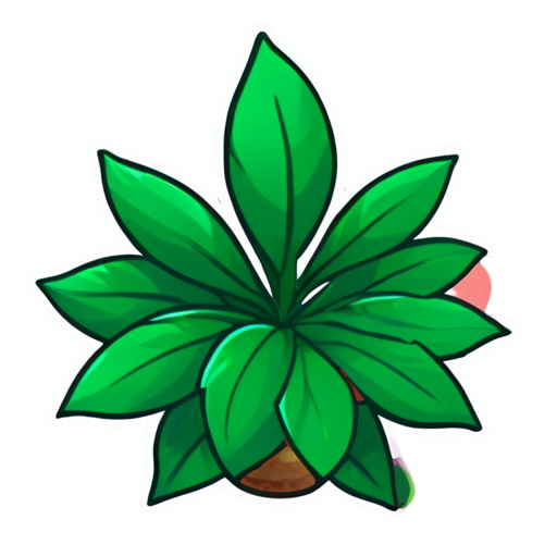 Light and chewy chunks of chav plants sprinkled with yam salt. - icon | sticker