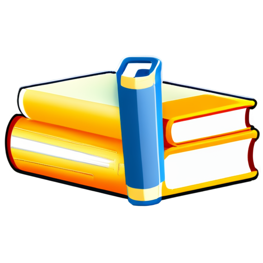 nice application school library software, application, book, user, statistic, settings, designer icon - icon | sticker