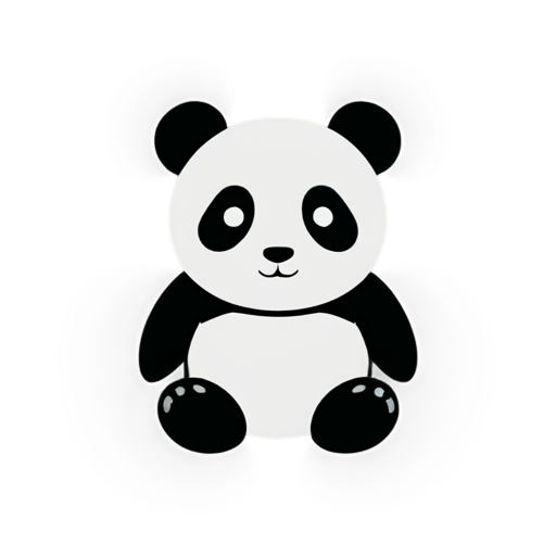 robot panda - icon | sticker