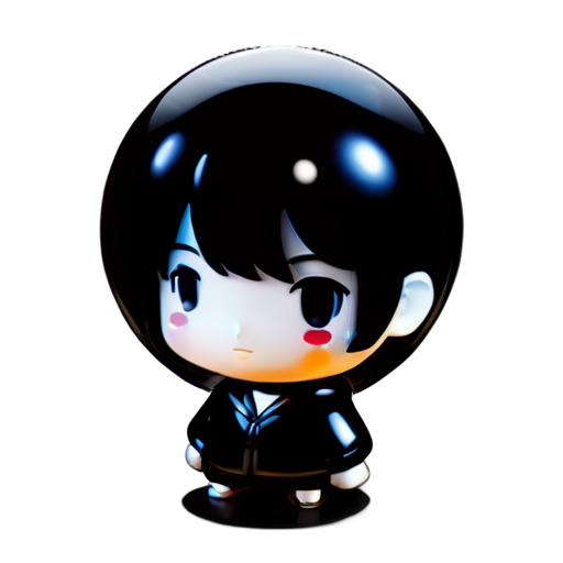 3D SPHERE BLACK AND WHITE - icon | sticker