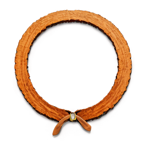 Simple collar made of tree bark - icon | sticker